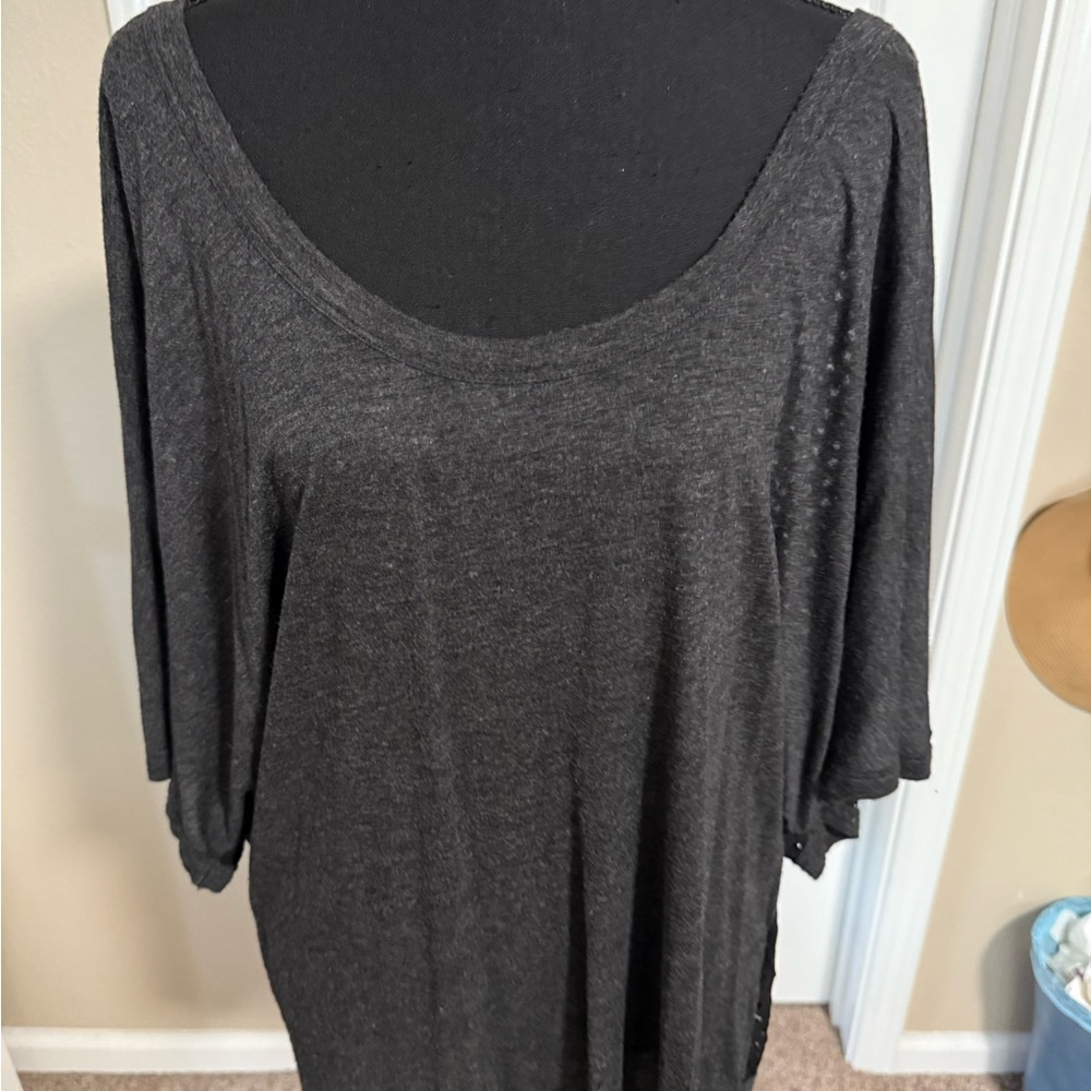 Bordeaux Dark Gray Tunic Top